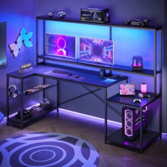 Bestier LED Gaming Desk