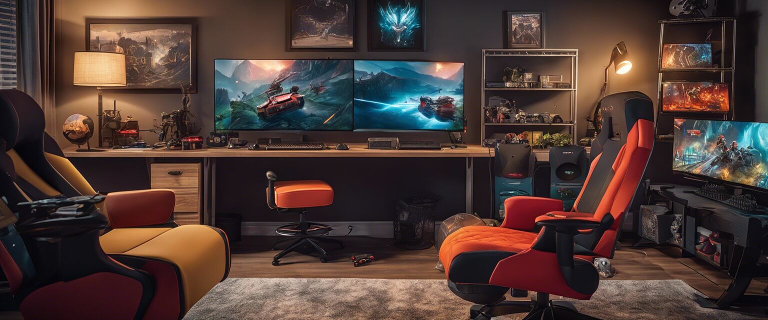 Family gaming furniture setup