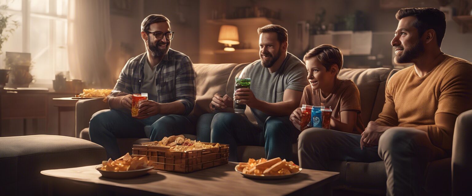 Family playing games together