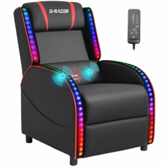 Homall LED Gaming Massage Recliner Chair