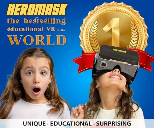 Children experiencing Heromask educational VR.