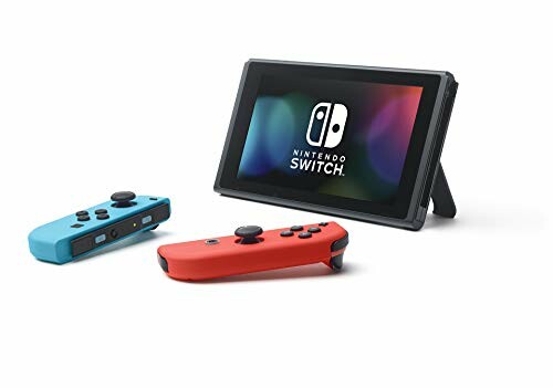 Nintendo Switch console with red and blue Joy-Con controllers